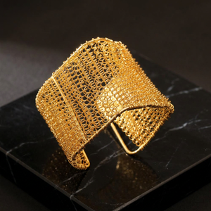 Brazalete de cadena geométrica chapada en oro para mujer con engaste de bisel, joyería bohemia de aleación para fiestas. - Product Image 3