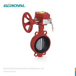 Cast iron cast steel PN1.0 1.6 2.5MPA Manual Special Fire signal butterfly valve