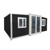 Maison Conteneur Extensible de Luxe Moderne, Maisons Préfabriquées à Double Aile, Mini-Maison Modulaire Préfabriquée pour Habitation