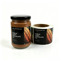 Étiquettes autocollantes personnalisées en vinyle imperméable CMYK pour chocolat, barres de chocolat, pots de confiture et emballages