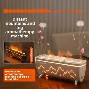New 280ml Mini Flame Humidifier Desktop Ultrasonic Essential <b>Oil</b> Aroma <b>Diffuser</b> Plastic Fire Spray <b>Diffuser</b> Electric Household - Product Image 5
