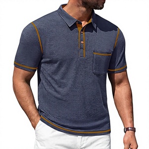 Camisa de Manga Corta para Hombre Royal Heritage, Tejido de Algodón Premium, Corte Clásico, Transpirable, Diseño Elite Signature Luxury Piqu Contrast - Product Image 1