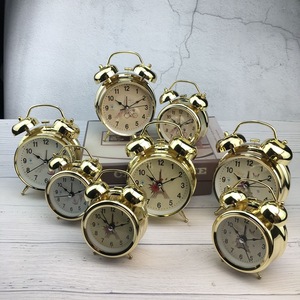 Reloj despertador de timbre de metal, campana grande, reloj Vintage de oro antiguo, reloj de Escaneo Silencioso de doble timbre - Product Image 3