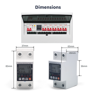 63A tuya wifi thông minh ngắt mạch với hơn dưới Điện áp bảo vệ năng lượng Meter điều khiển từ xa 220V Din Rail hiển thị kép - Product Image 6