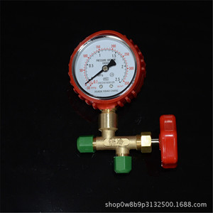 Manomètre de pression pour climatisation en laiton 2.5A, vanne à trois voies avec manomètre CT-488-A, outil de réparation de réfrigération durable - Product Image 3