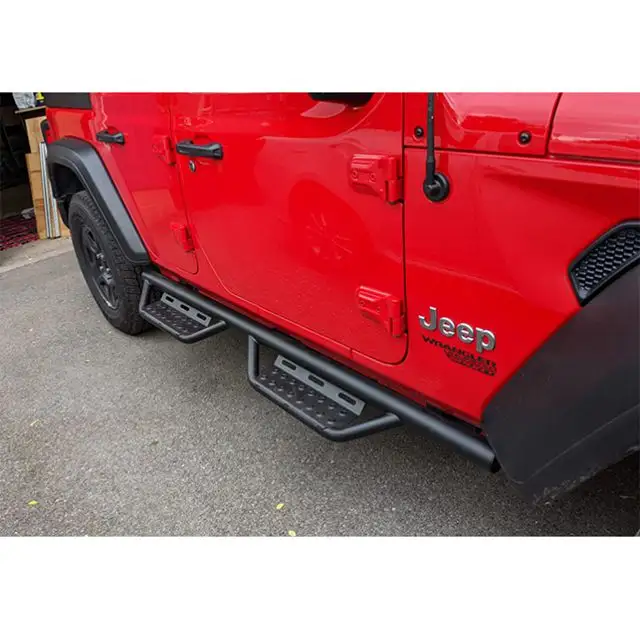 Jeep Wrangler JK 2007 - 2018 2 pintu baja karbon langkah turun sisi harga grosir