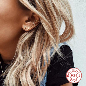 ROXI S925 Pendientes de Plata Minimalistas con Forma de Corazón, Pendientes Bonitos con Cuentas Huecas para Chicas - Product Image 5