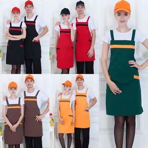 Delantales Unisex Ajustables de Lona de Poliéster/Algodón Personalizados para Cocina, Chef, Camarero, Camarera, Bartenders, Restaurante, Bar, Uniforme de Trabajo - Product Image 2