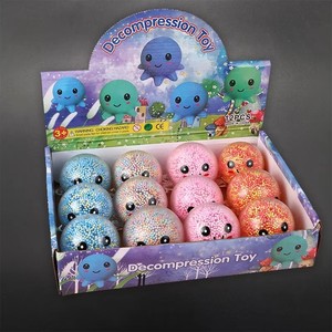 Yiwu JO Wholesale <b>LED</b> Flashing Octopus Stress <b>Balls</b> Soft Sensory Squeeze Squishy Fidget Toys for Kids and Adults Stress Relief - Product Image 3