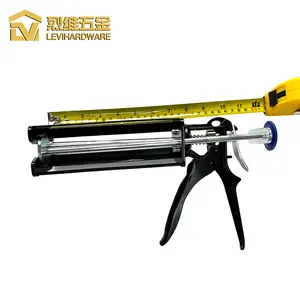 Grosir profesional caulking gun 250ml rasio 10:1 kosong dual caulking cartridge gun custom doble cartridge caulking gun