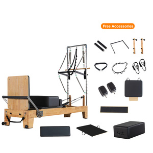 Cama de Madera de Roble para Entrenamiento de Yoga en Casa, Medio Trapecio, Reformer de Pilates con Torre - Product Image 2