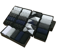 Emballage de boîte-cadeau personnalisé Chaussettes de travail pour hommes Chaussettes en coton de haute qualité pour hommes Chaussettes formelles d'affaires avec logo