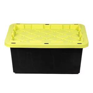 Plastic Storage Box 17 Gallon Heavy Duty Storage Box Lockable Container Tote Large Plastic Storage Box