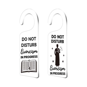 5mm d'épaisseur acrylique <span class=keywords><strong>avis</strong></span> porte cintre signe religieux prière cérémonies exorcisme en cours porte poignée tentures - Product Image 2