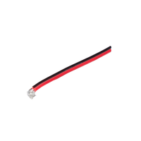 Fil de cuivre étamé torsadé parallèle rouge et noir 2 conducteurs 22 AWG, résistant à la chaleur 200°C, 600V, en silicone