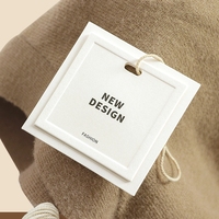 Étiquettes volantes durables en coton double carton personnalisées avec logo imprimé Étiquettes volantes en relief Billets Swing de marque