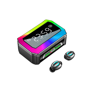 Auricolari GQ-03 con Display Orologio di Prima Classe 2025, <span class=keywords><strong>Cuffie</strong></span> Wireless con Luci Colorate per <span class=keywords><strong>Gaming</strong></span> - Product Image 1
