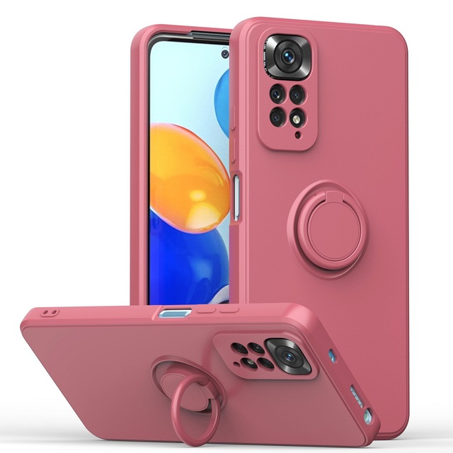 Wholesale Silicone TPU With Ring Cloth Inside Phone Back Cover Case for Xiaomi Redmi Note 11 Pro Plus Note 11s Poco X3