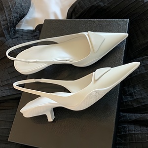 Chaussures en cuir véritable sexy de haute qualité pour filles pour l'été Marque originale Designer Chaussures à talons aiguilles argentées pour femmes - Product Image 6