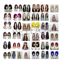 Perruque synthétique longue ondulée de 30 pouces, fabriquée à la machine, ombrée brun clair à blond, vente en gros pour revendeurs