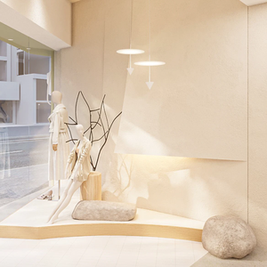 Retro khung vàng phụ nữ quần áo Trung Tâm Cửa hàng trưng bày đứng lưu trữ giá và các thành phần thiết kế nội thất nhà máy - Product Image 2