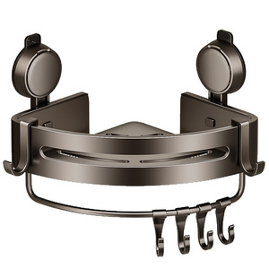 Étagère d'angle triangulaire personnalisable à fixation murale pour salle de bain, simple niveau, durable - Product Image 3