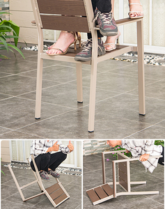 Table à manger en plastique <span class=keywords><strong>et</strong></span> aluminium, ensemble <span class=keywords><strong>de</strong></span> chaises <span class=keywords><strong>de</strong></span> <span class=keywords><strong>jardin</strong></span>, mobilier d'extérieur - Product Image 4