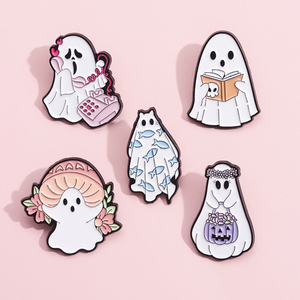 Broche de Fantasma Divertido de Nuevo Estilo, <span class=keywords><strong>Serie</strong></span> de Calabazas de Halloween, Insignia de Metal, Pin de Esmalte Suave y Bonito - Product Image 2