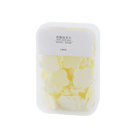 Portable jetable parfumé bain tranche moussant papier confettis glisser flocons confettis glisser flocons pour voyage Mini main feuille de savon