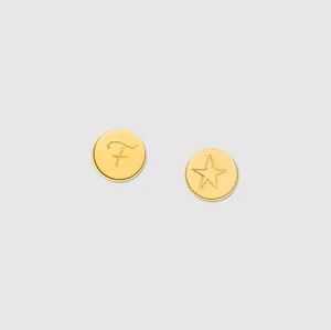Inspire Jewelry Custom Stainless Steel Earrings Gold Plated with Any Figure or Text Fashionable Charm for Girls and Women