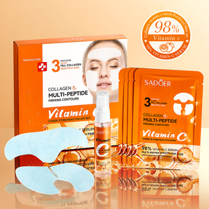 Sérum Masque de Soin Multi-Peptides VC Lyophilisé pour le Remplissage des Joues, Anti-Rides, Raffermissant, Hydratant, Anti-Âge, 4 pièces + 35ml - Product Image 6