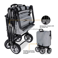 Poussette pliable pour bébé avec poignée réglable, chariot de camping, chariot coréen pour bébé, chariot de camping à ressorts