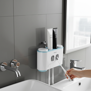 Distributeur automatique de <span class=keywords><strong>dentifrice</strong></span> mural pour salle de bain 2023 <span class=keywords><strong>Ecoco</strong></span> avec 5 porte-brosses à dents pour personnes handicapées - Product Image 3