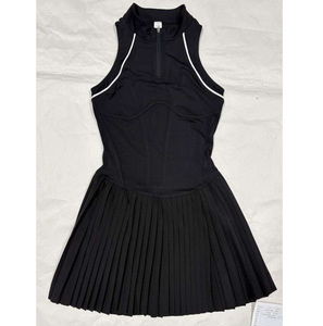 <span class=keywords><strong>Vestido</strong></span> de Tenis para <span class=keywords><strong>Mujer</strong></span>, Tallas Grandes S-3XL, con Contraste de Color, Shorts Integrados, Cierre Frontal, Sin Mangas, para Golf, Pickleball, Bádminton - Product Image 2
