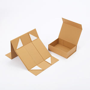 Boîtes cadeaux en papier magnétique écologiques, emballage en papier <span class=keywords><strong>origami</strong></span>, boîte cadeau en papier kraft jaune sur mesure de qualité supérieure - Product Image 4