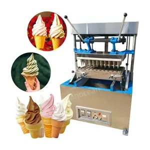 Okyanus otomatik çoklu dondurma koni gofret makinesi üretim hattı şeker koni farklı şekil