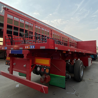 Semi-remorque à ridelles sur mesure en acier T700 à 3 essieux de 40 pieds pour le transport de marchandises sèches en entrepôt ferroviaire
