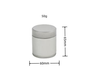 Commercio all'ingrosso 60*68mm argento sigillato <span class=keywords><strong>barattoli</strong></span> di <span class=keywords><strong>latta</strong></span> di metallo vuoto tè caffè Matcha polvere di <span class=keywords><strong>latta</strong></span> lattina <span class=keywords><strong>per</strong></span> l'imballaggio alimentare - Product Image 3