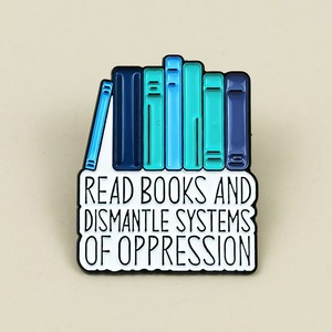 Модный металлический значок с цветным эмалевым покрытием, тематика «Чтение книг», значок-брошь с буквами, подарок для любителей книг - Product Image 2