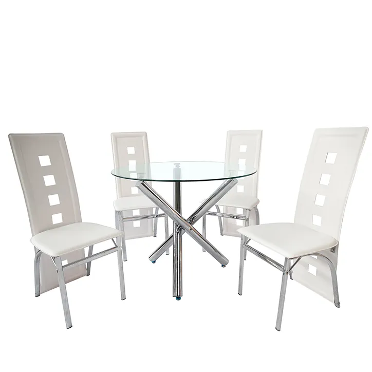 Hot Selling Dining Room Furniture 6 8 Chairs Classic Modern Design glass Dinning Table Set Dining Tables