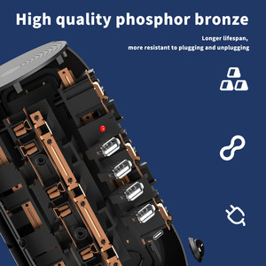 Nhà cung cấp nóng bán 12-Way + 4 USB + 1 Type-C phổ Travel Adapter 10A đánh giá 2500W Chống sấm sét có thể sạc lại mở rộng ổ cắm - Product Image 5