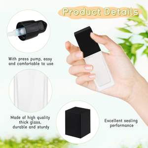 ขวดแก้วฝ้าทรงเหลี่ยมขนาด 20 มล. 30 มล. 40 มล. สำหรับบรรจุภัณฑ์รองพื้นแบบกด  ขายส่ง - Product Image 4