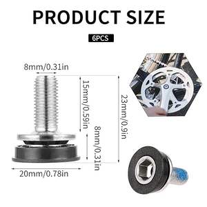 La mayoría de los bielas Tornillos de bicicleta al aire libre MTB Road <span class=keywords><strong>Alan</strong></span> Crank Tornillos Tuerca Piezas Pernos de eje Componentes de soporte inferior de bicicleta Caja M4 - Product Image 2