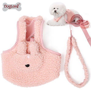 Conjunto de arnés y <span class=keywords><strong>correa</strong></span> para perro mascota, chaleco de felpa de diseñador de lujo personalizado con cuerda <span class=keywords><strong>Flexi</strong></span>, arneses de lujo personalizables para mascotas - Product Image 4