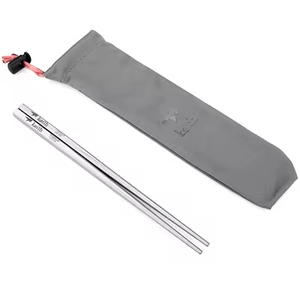 Wholesale Keith Ti5634 Luxury Modern Korean Design Titanium Eco-Friendly Silver Color Sanded Surface <b>Reusable</b> Solid <b>Chopsticks</b> - Product Image 6