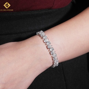 Moissanite Tennis <b>Bracelet</b> Pear Cut 5*7mm 925 <b>Silver</b> Rhodium Plated Luxury Pass Diamond Tester <b>Bracelet</b> - Product Image 2