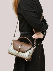 Borsa a Tracolla Retrò Europea e Americana 2024, Nuova Borsa Trendy di Alta Gamma per <span class=keywords><strong>Donna</strong></span>, Autunno Inverno, Stampa PU, Capacità 1-1.9L, Chiusura Magnetica - Product Image 2