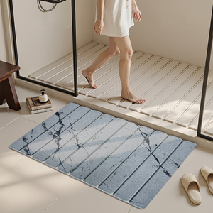 מותאם אישית נגד החלקה מהירה ייבוש אנטי-בקטריאלי מחצלת עיצוב פשוט מתקפל לחות תמיכה עבור חדר אמבטיה - Product Image 4