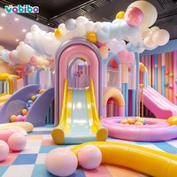 Équipement de terrain de jeu intérieur durable sur le thème des macarons, production d'usine de haute qualité pour usage commercial