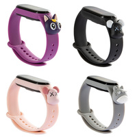 Sabuk jam tangan pintar LED, gelang kartun Mi Band 5, tali jam tangan pintar untuk Mi Band 7 6 5 4 3
